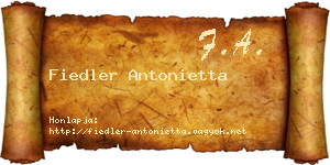 Fiedler Antonietta névjegykártya